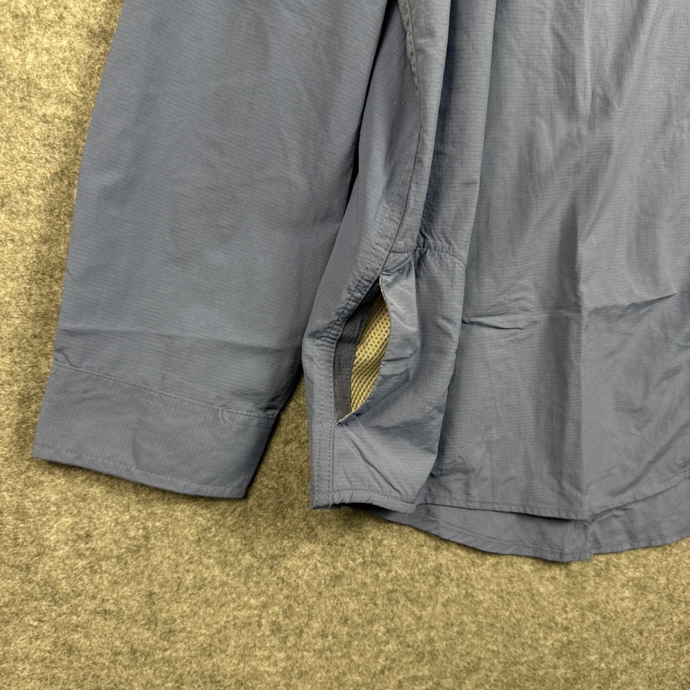 Eddie Bauer Mountain Ripstop Long Sleeve Top Blue XXL UPF 50+ Moisture Wicking - Picture 4 of 8